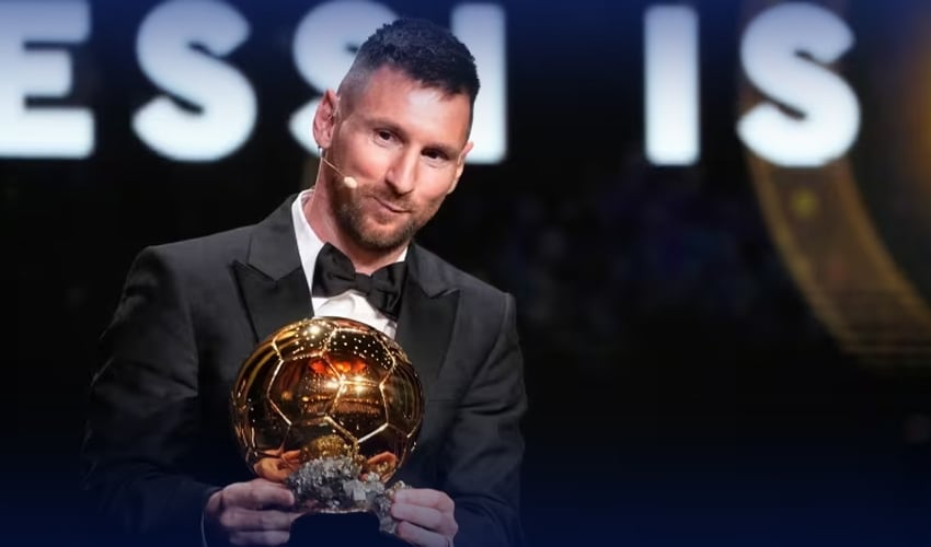 Messi wins Ballon d'Or award for record 8th time